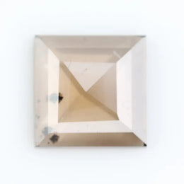Square princess-cut lab-grown diamond with flawless clarity and subtle champagne hue, perfect for engagement rings and custom fine jewelry, ethically created with sustainable practices