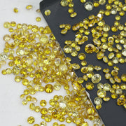 yellow colourvs-si round diamond ring round brilliant diamond cut
