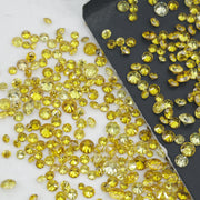 2.4–4 MM Lab Grown Yellow Diamond Round Cut VS-SI Diamond For Engagement Jewelry