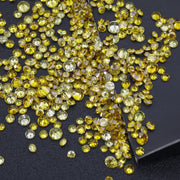 2.4–4 MM Lab Grown Yellow Diamond Round Cut VS-SI Diamond For Engagement Jewelry