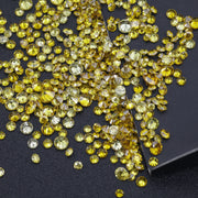 2.4–4 MM Lab Grown Yellow Diamond Round Cut VS-SI Diamond For Engagement Jewelry