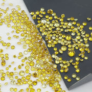 2.4–4 MM Lab Grown Yellow Diamond Round Cut VS-SI Diamond For Engagement Jewelry