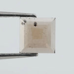 Square princess-cut lab-grown diamond with flawless clarity and subtle champagne hue, perfect for engagement rings and custom fine jewelry, ethically created with sustainable practices