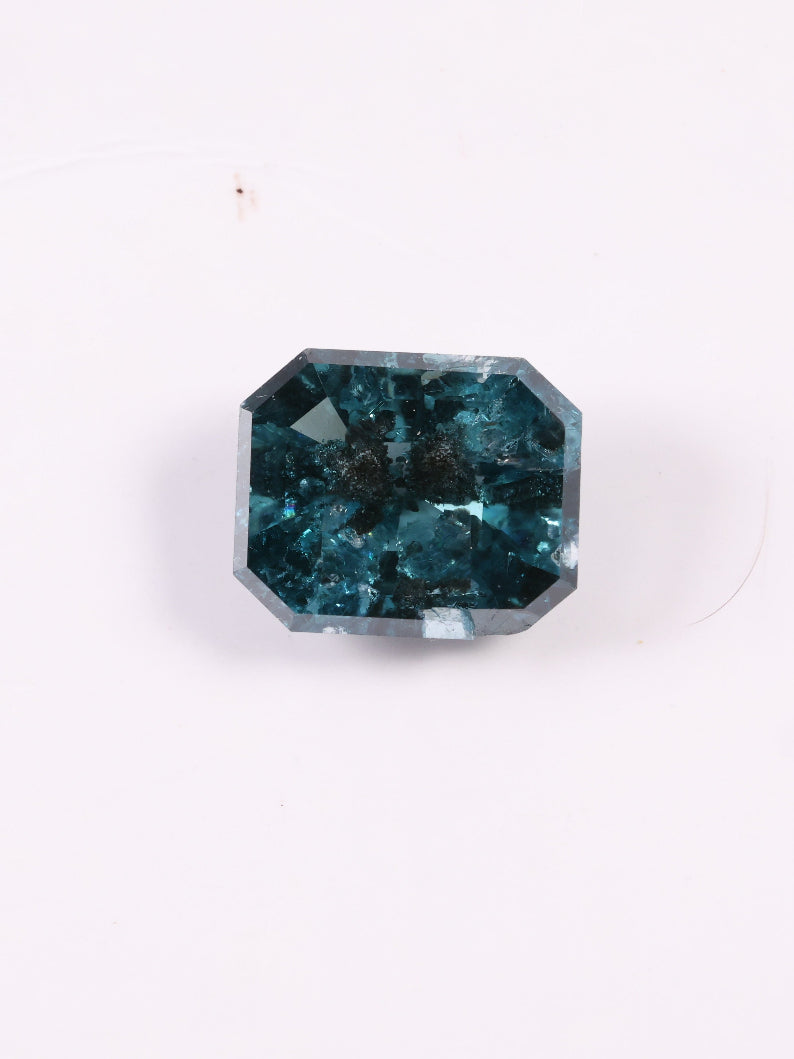 0.70 CT Asscher Cut Fancy Blue Lab Grown Diamond