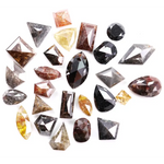 8.17 Ct Natural Fancy Shape Loose Diamond Lot with Triangle, Pear, Kite & Rose Cut Mixed Color Rustic Diamonds