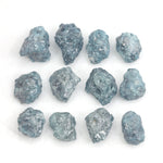 natural blue rough diamond pieces in a loose uncut raw diamond collection