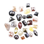 6.48 Ct fancy natural diamond lot with mix shapes and rustic rose cut diamonds, conflict-free loose stones for rings and earrings