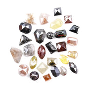 6.48 Ct fancy natural diamond lot with mix shapes and rustic rose cut diamonds, conflict-free loose stones for rings and earrings