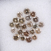 2.22 Ct Round Brilliant Natural Diamond Lot , Natural Loose Rustic Diamond Lot , Polished Mixed Color Diamonds for Artisan Jewelry Designs