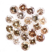 2.22 Ct Round Brilliant Natural Diamond Lot – Loose Rustic Polished Mixed Color Diamonds for Artisan Jewelry, Custom Rings & Fine Designs