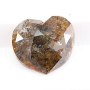 0.91 Ct heart cut brown natural diamond loose stone with brilliant sparkle for engagement ring or custom fine jewelry