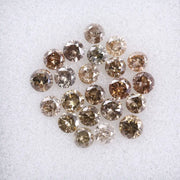 2.22 Ct Round Brilliant Natural Diamond Lot , Natural Loose Rustic Diamond Lot , Polished Mixed Color Diamonds for Artisan Jewelry Designs