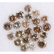 2.22 Ct Round Brilliant Natural Diamond Lot , Natural Loose Rustic Diamond Lot , Polished Mixed Color Diamonds for Artisan Jewelry Designs