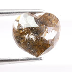 0.91 Ct heart cut brown natural diamond loose stone with brilliant sparkle for engagement ring or custom fine jewelry