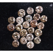 2.22 Ct Round Brilliant Natural Diamond Lot , Natural Loose Rustic Diamond Lot , Polished Mixed Color Diamonds for Artisan Jewelry Designs