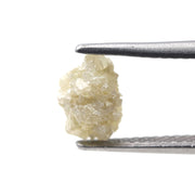 1.09 carat yellow natural rough diamond, an untreated loose stone for a gold engagement ring setting.