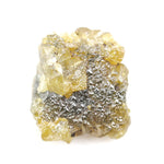 Uncut yellow diamond in natural rough form, weighing 0.92 carats, suitable for a gold promise ring design