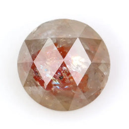 round brilliant cut diamond 0.73ct diamond grey-orange colored diamond use for custom jewelry making 