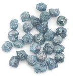 natural blue rough diamond with a raw uncut diamond for engagement jewelry