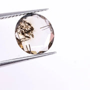 0.73 Ct Lab Grown Diamond, 8.02 X 7.05 X 1.02 MM Round Cut CVD Loose Brown Diamond for Cutsomized Jewelry, Unique Cushion Cut Lab Created Diamond