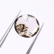 0.73 Ct Lab Grown Diamond, 8.02 X 7.05 X 1.02 MM Round Cut CVD Loose Brown Diamond for Cutsomized Jewelry, Unique Cushion Cut Lab Created Diamond