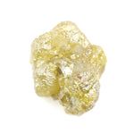 1.23-carat yellow raw diamond in its natural rough form, suitable for a gold band ring setting.