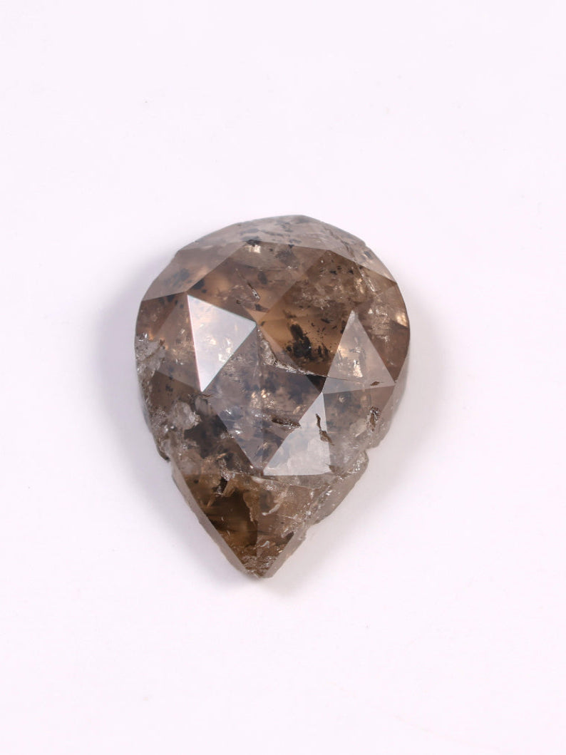 0.52 CT Pear Shape Brown Earth Mined Fancy Natural Diamond