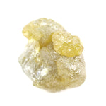 1.23-carat yellow raw diamond in its natural rough form, suitable for a gold band ring setting.