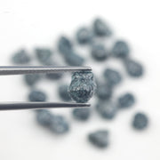 natural blue raw diamond lot with rough earth mined pieces for gold jewelry