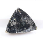 0.76 ct trillion cut natural black diamond loose stone with sharp faceting for engagement ring or custom fine jewelry