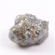 raw uncut diamond ring with natural raw gemstone jewelry style grey rough diamond 