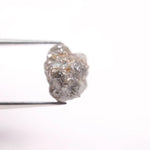 raw uncut diamond ring with natural raw gemstone jewelry style grey rough diamond 