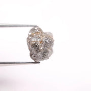 raw uncut diamond ring with natural raw gemstone jewelry style grey rough diamond 