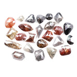 7.62 Ct natural rustic brown and grey diamond lot with mix shape rose cut loose diamonds for handmade jewelry and custom rings