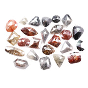 7.62 Ct natural rustic brown and grey diamond lot with mix shape rose cut loose diamonds for handmade jewelry and custom rings