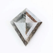 2.02 Ct kite cut black natural diamond with bold geometric shape and deep color for unique luxury jewelry
