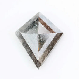 2.02 Ct kite cut black natural diamond with bold geometric shape and deep color for unique luxury jewelry