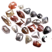 7.62 Ct natural rustic brown and grey diamond lot with mix shape rose cut loose diamonds for handmade jewelry and custom rings