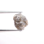 raw uncut diamond ring with natural raw gemstone jewelry style grey rough diamond 