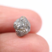 raw uncut diamond ring with natural raw gemstone jewelry style grey rough diamond 