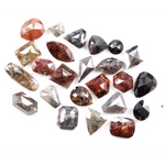 7.62 Ct natural rustic brown and grey diamond lot with mix shape rose cut loose diamonds for handmade jewelry and custom rings