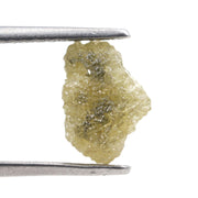 rough yellow diamond with an uncut natural appearance for a bespoke gold brooch jewelry design.