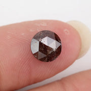 brown colour diamond 1.46 ct round diamond ring natural