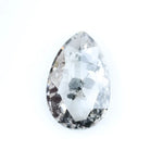 3.49 Ct Fancy Pear Cut Salt & Pepper Lab Grown Diamond Loose Stone for Custom Jewelry