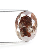 3.50 Ct oval cut brown natural diamond with warm tone and brilliant sparkle for rare statement jewelry