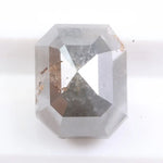 1.79 Ct emerald cut gray natural diamond loose stone with elegant step facets for custom engagement ring or fine jewelry