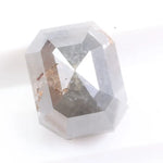 1.79 Ct emerald cut gray natural diamond loose stone with elegant step facets for custom engagement ring or fine jewelry