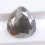 0.95 Ct pear cut gray diamond loose natural stone with elegant faceting for engagement ring or custom fine jewelry
