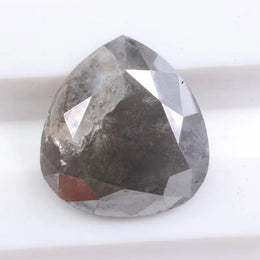 0.95 Ct pear cut gray diamond loose natural stone with elegant faceting for engagement ring or custom fine jewelry