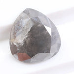 0.95 Ct pear cut gray diamond loose natural stone with elegant faceting for engagement ring or custom fine jewelry